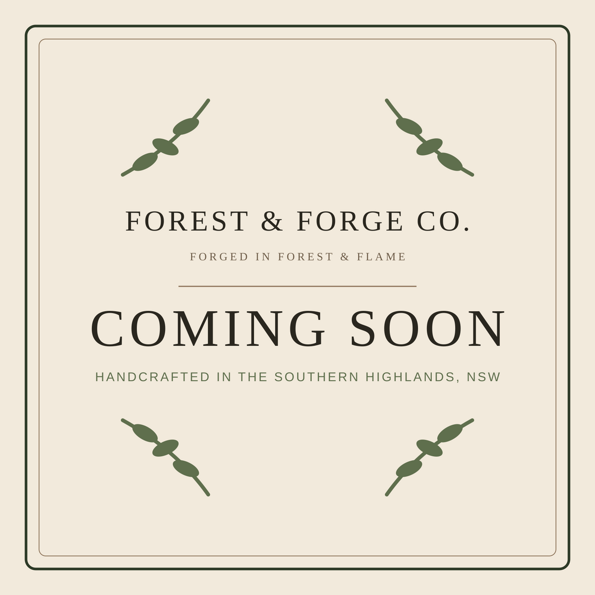 Forest & Forge Co. Coming Soon