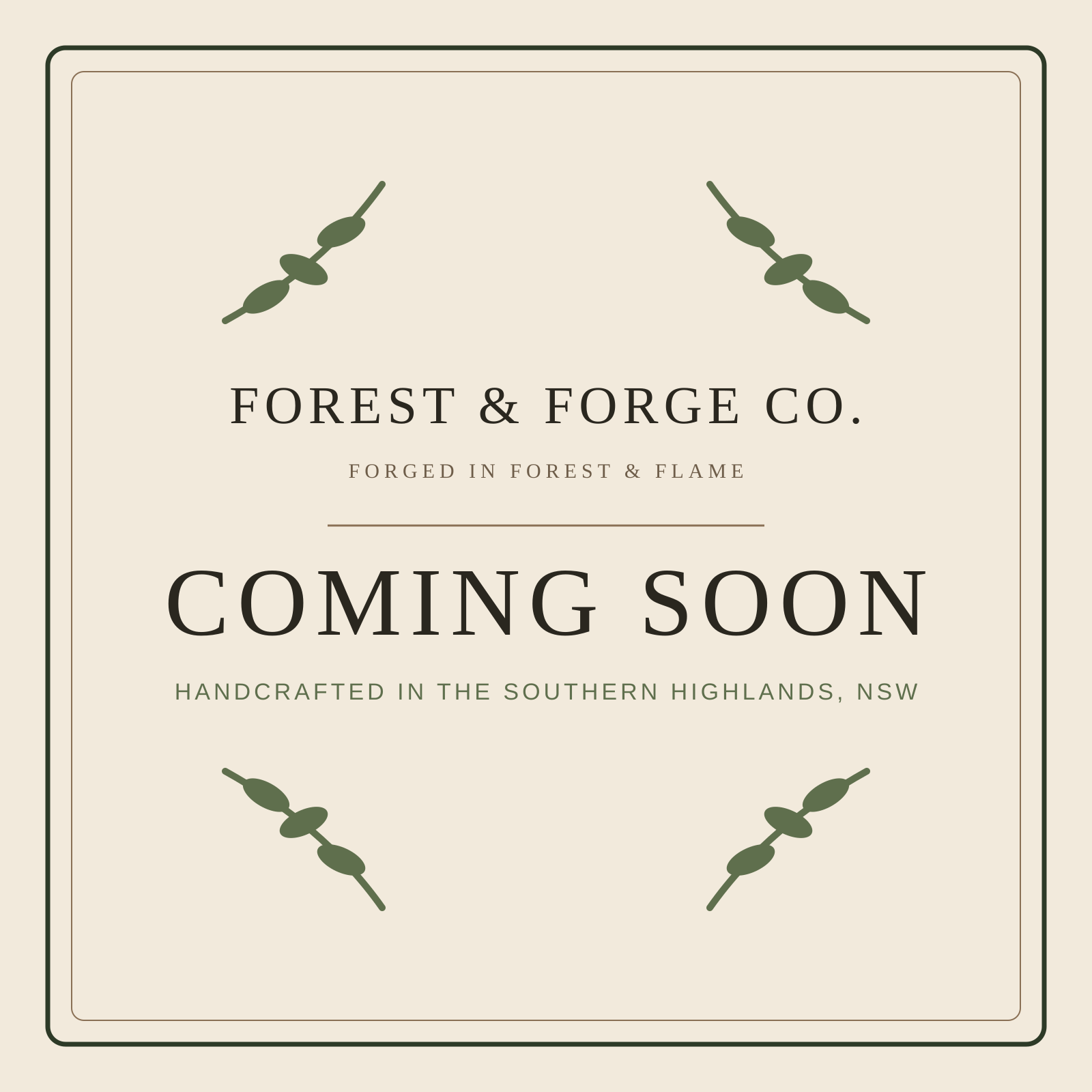 Forest & Forge Co. Coming Soon
